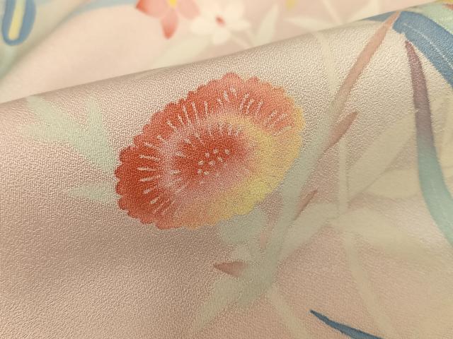 平和屋着物●本加賀友禅作家 押田正義 訪問着 草花文 暈し染め 正絹 逸品 AAAV7080zg
