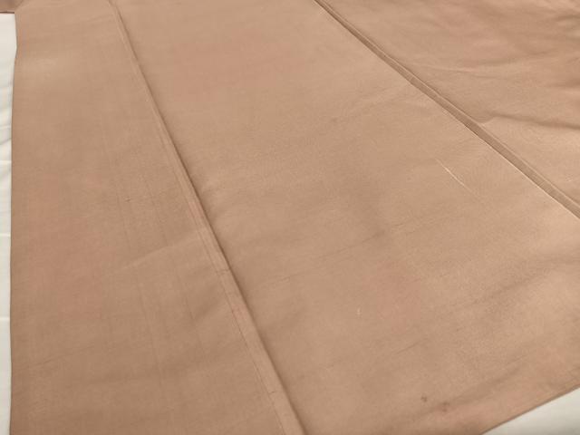 平和屋着物●上質な紬 色無地 ときがら茶色 正絹 逸品 AAAV7111zg