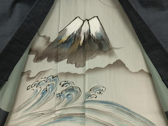 平和屋着物●男性 本場大島紬 アンサンブル 100亀甲 総詰 正絹 逸品 AAAV7126zg