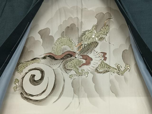 平和屋着物●男性 紬 アンサンブル 亀甲文様 正絹 逸品 未使用 AAAV7127zg