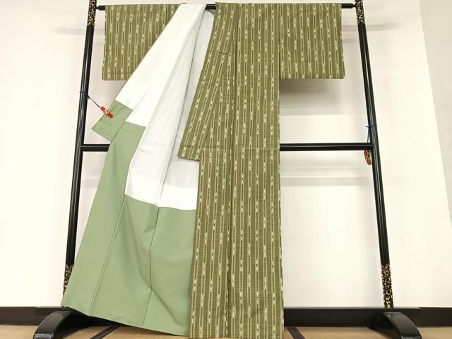 平和屋着物●上質な紬 間道 正絹 逸品 AAAV7137zg