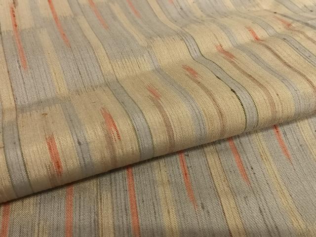 平和屋着物●上質な紬 変わり縞 正絹 逸品 AAAV7148zg