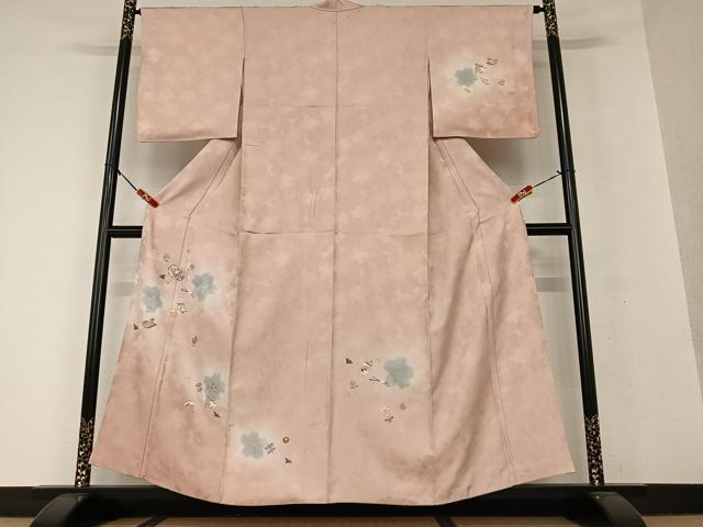 平和屋着物●訪問着 友禅 舞花吉祥文 正絹 逸品 AAAV7183zg