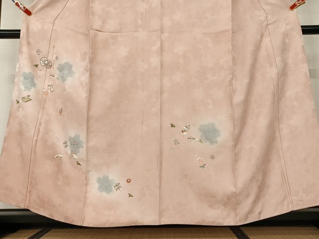 平和屋着物●訪問着 友禅 舞花吉祥文 正絹 逸品 AAAV7183zg