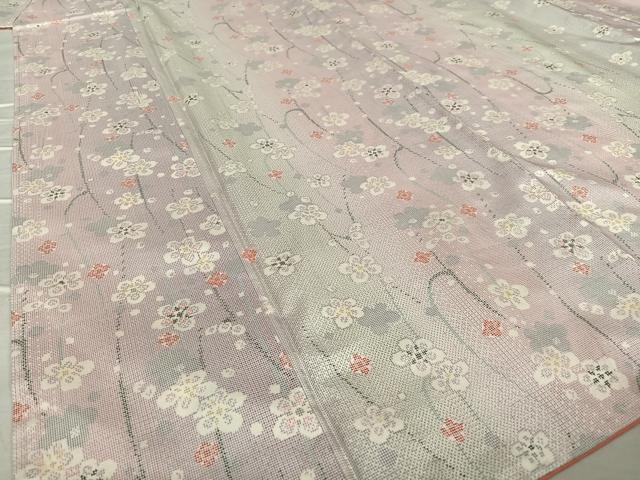 平和屋着物●本場大島紬 白大島 枝梅文 正絹 逸品 未使用 AAAV7237zg