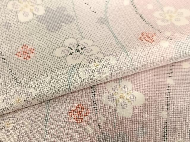 平和屋着物●本場大島紬 白大島 枝梅文 正絹 逸品 未使用 AAAV7237zg