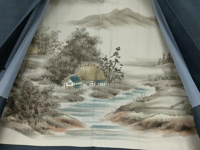平和屋着物●男性 本場大島紬 アンサンブル 格子 正絹 逸品 AAAV7307zg