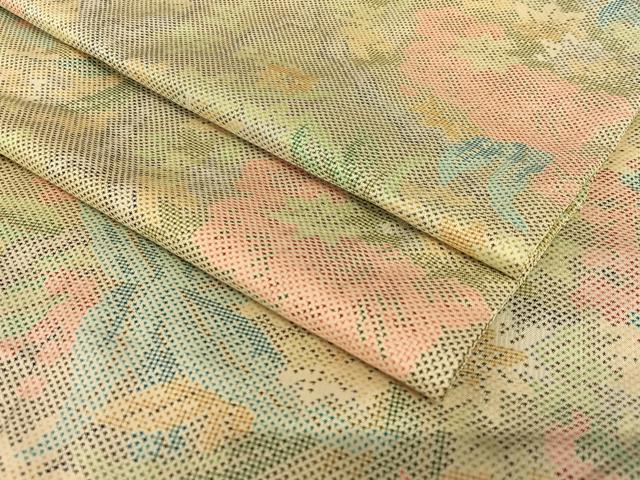 平和屋着物●本場大島紬 7マルキ 草花文 正絹 逸品 AAAV7342zg