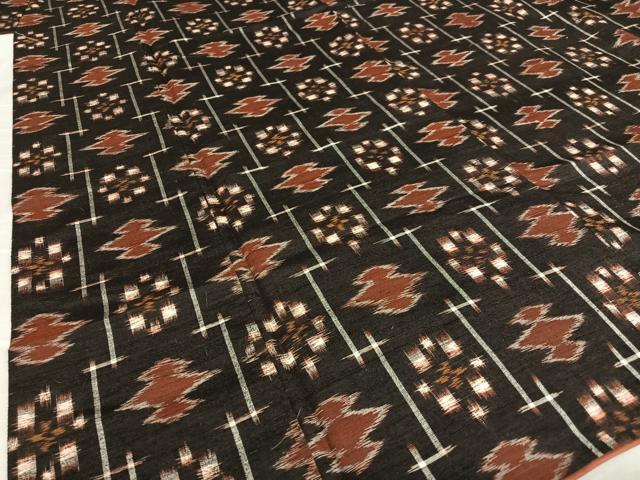 平和屋着物●上質な紬 琉球絣文様 正絹 逸品 AAAV7391zg