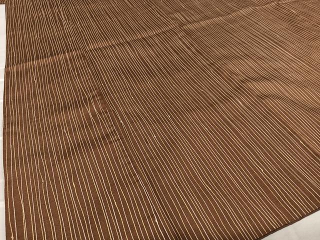 平和屋着物●上質な紬 縞 正絹 逸品 AAAV7454zg