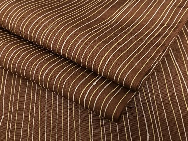 平和屋着物●上質な紬 縞 正絹 逸品 AAAV7454zg