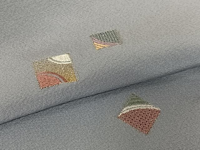 平和屋着物●訪問着 刺繍 色紙文 金銀糸 正絹 逸品 AAAV7487zg