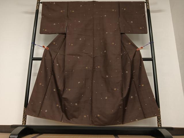 平和屋着物●上質な紬 月 星 正絹 逸品 AAAV7504zg