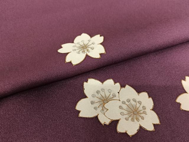 平和屋着物●二代目清次郎 手描き 訪問着 舞桜 金彩 正絹 逸品 AAAV7510zg
