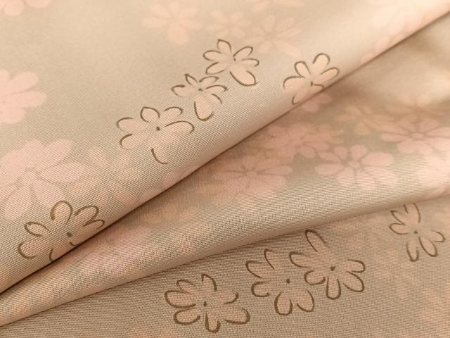 平和屋着物●上質な小紋 手描き 舞花文 正絹 逸品 AAAV7513zg