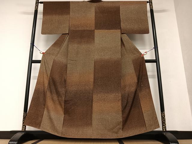 平和屋着物●上質な小紋 作家物 南出峯雨 霞文 暈し染め 鈴乃屋扱い 正絹 逸品 AAAV7560zg