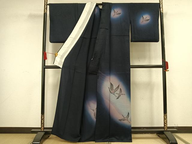平和屋着物▽訪問着 単衣 飛鳥文 暈し染め 正絹 逸品 AAAV8324fy