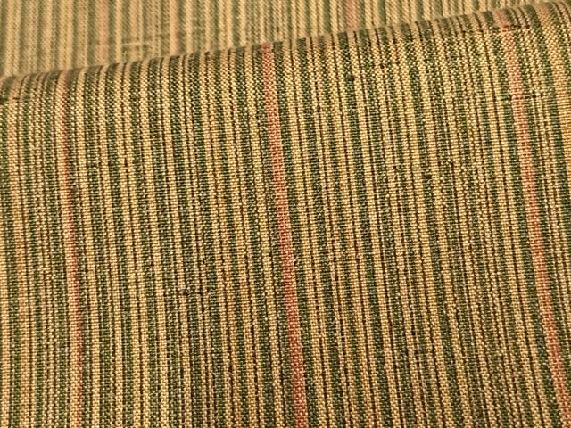 平和屋着物▽上質な紬 単衣 縞 正絹 逸品 AAAV8330fy
