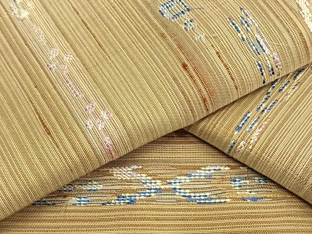 平和屋着物▽上質な紬 単衣 幾何学文様 正絹 逸品 AAAV8332fy