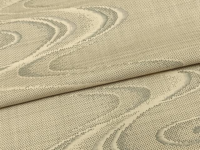 平和屋着物▽本場大島紬 単衣 白大島 9マルキ 流水文 正絹 逸品 AAAV8346fy