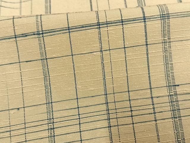 平和屋着物▽上質な紬 単衣 格子 正絹 逸品 未使用 AAAV8355fy