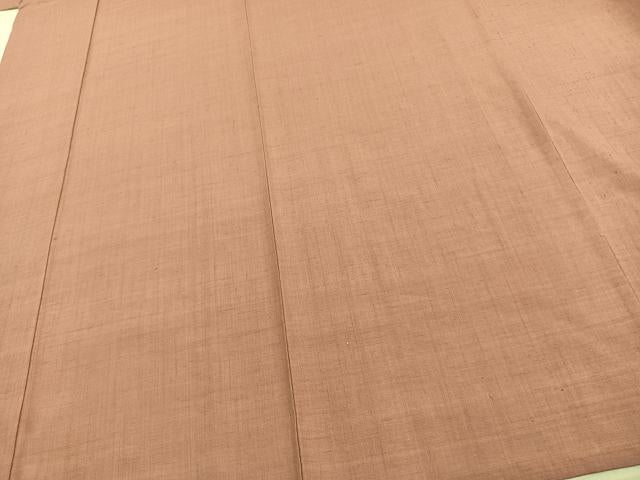 平和屋着物▽本場結城紬 重要無形文化財 単衣 色無地 一斤染色 正絹 逸品 AAAV8356fy