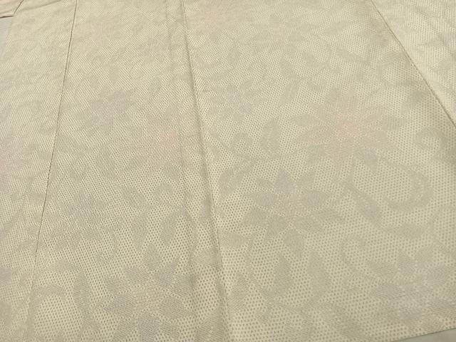 平和屋着物▽本塩沢 単衣 亀甲絣 唐草花文 正絹 逸品 未使用 AAAV8357fy