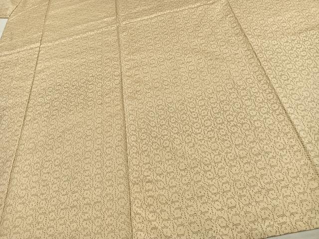 平和屋着物▽上質な紬 単衣 幾何学文 正絹 逸品 AAAV8368fy