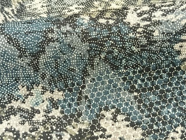 平和屋着物▽上質な小紋 単衣 樹林文 正絹 逸品 AAAV8415fy