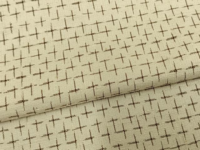 平和屋着物▽上質な紬 単衣 十字絣 正絹 逸品 AAAV8441fy