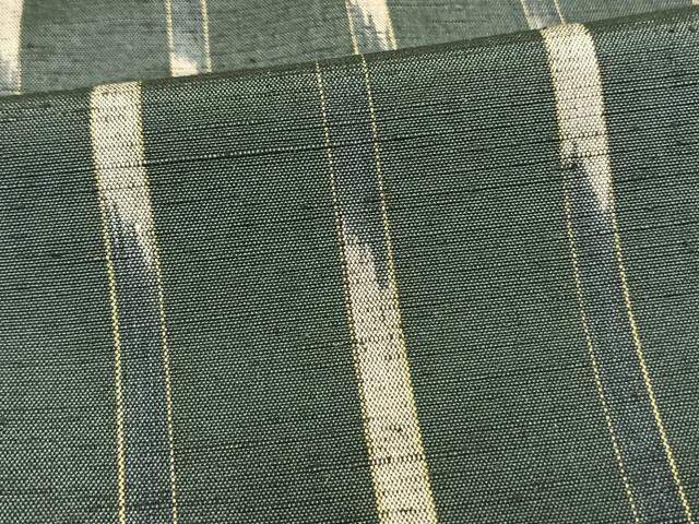 平和屋着物▽上質な紬 単衣 縞 正絹 逸品 AAAV8454fy