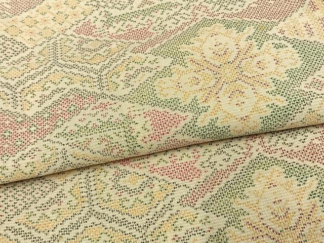 平和屋着物▽お召 単衣 割付文 正絹 逸品 未使用 AAAV8479fy