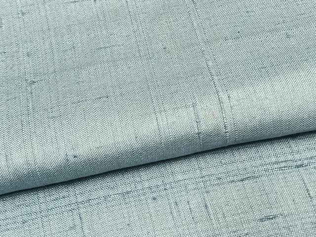 平和屋着物▽上質な紬 単衣 色無地 水色 正絹 逸品 AAAV8481fy