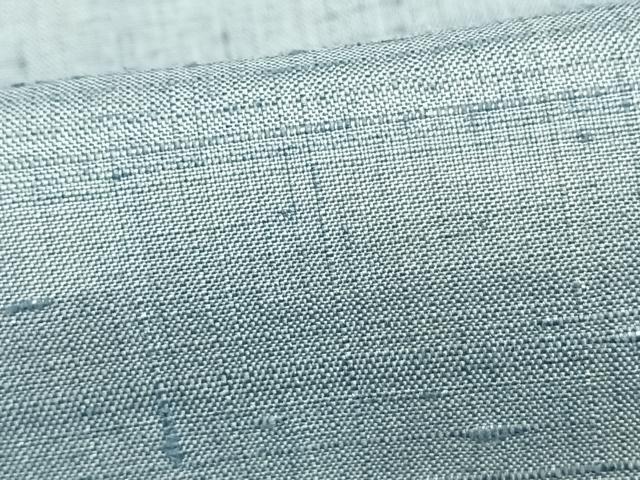 平和屋着物▽上質な紬 単衣 色無地 水色 正絹 逸品 AAAV8481fy