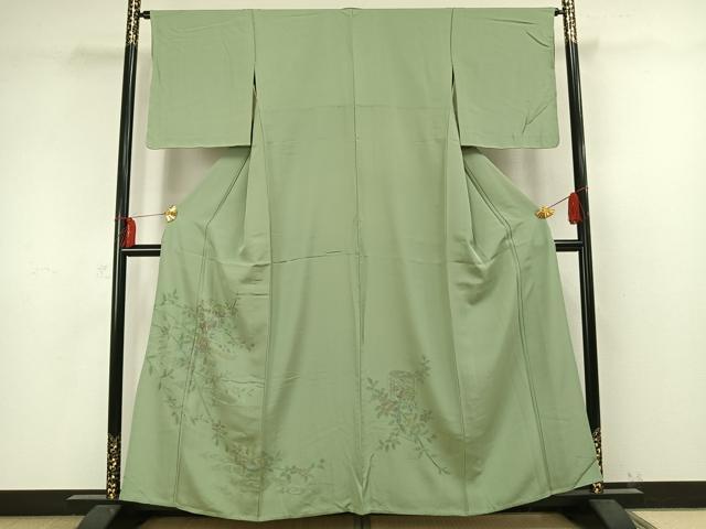 平和屋着物▽訪問着 単衣 中国三大刺繍 汕頭刺繍 スワトウ刺繍 総刺繍 貝桶花文 正絹 逸品 未使用 AAAV8520fy