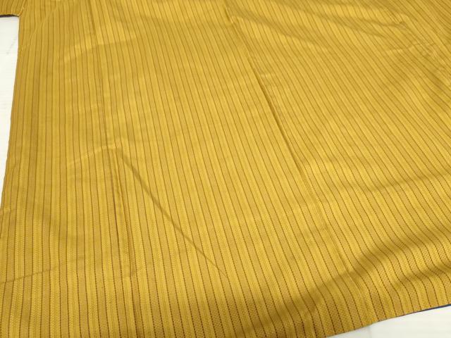 平和屋着物●山下八百子 本場黄八丈 市松綾織 正絹 逸品 AAAV8883ma