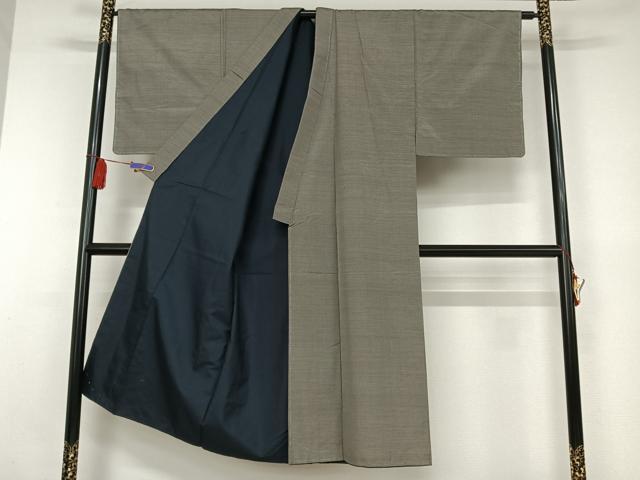 平和屋着物●男性 本場大島紬 格子 正絹 逸品 未使用 AAAV9090np