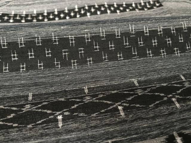 平和屋着物●上質な紬 横段文 正絹 逸品 AAAV9100np
