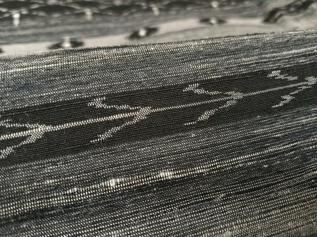 平和屋着物●上質な紬 横段文 正絹 逸品 AAAV9100np