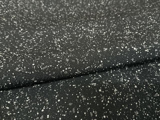 平和屋着物●上質な小紋 たたき染め 黒地 正絹 逸品 AAAV9112np