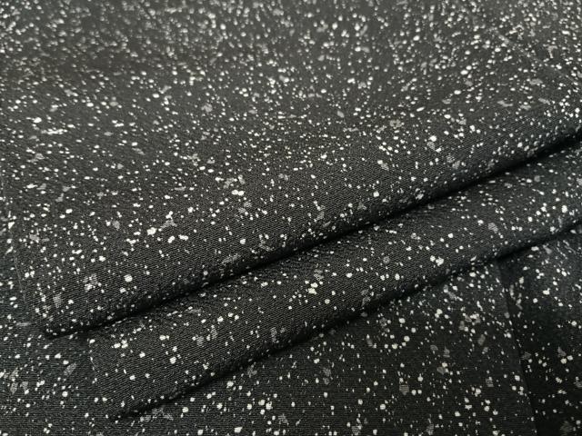 平和屋着物●上質な小紋 たたき染め 黒地 正絹 逸品 AAAV9112np