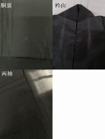 平和屋着物●十日町 名門青柳謹製 櫛引織 紬 色紙文 正絹 逸品 AAAV9128np