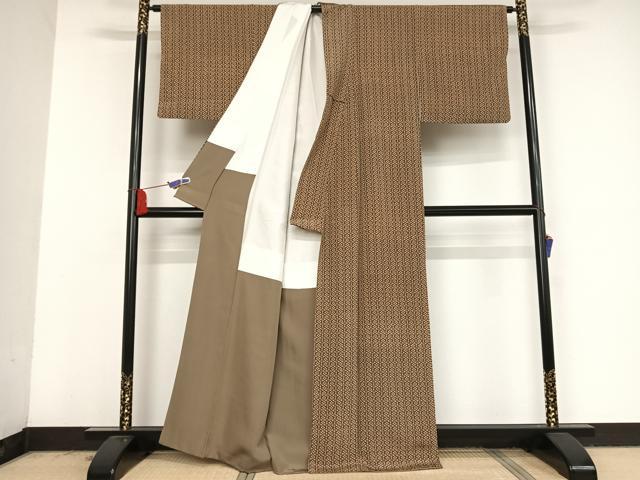 平和屋着物●上質な小紋 花菱文 正絹 逸品 AAAV9156np