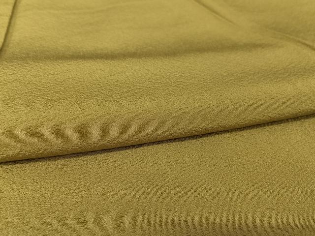 平和屋着物●上質な色無地 青朽葉色 正絹 逸品 AAAV9168np