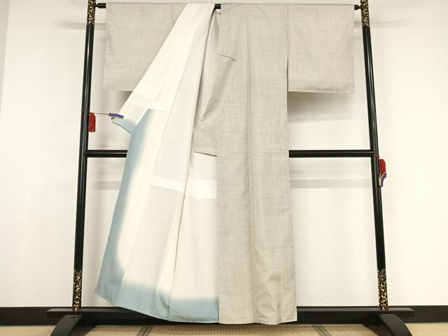 平和屋着物●本場大島紬 白大島 手織り 100亀甲 総詰め 証紙付き 正絹 逸品 AAAV9193np