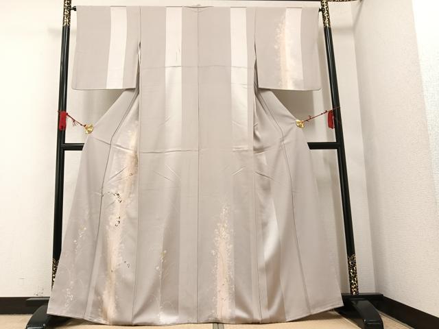 平和屋着物●訪問着 刺繍 草花間道 金彩 正絹 逸品 AAAV9406ph