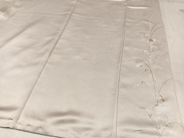 平和屋着物●訪問着 刺繍 草花間道 金彩 正絹 逸品 AAAV9406ph