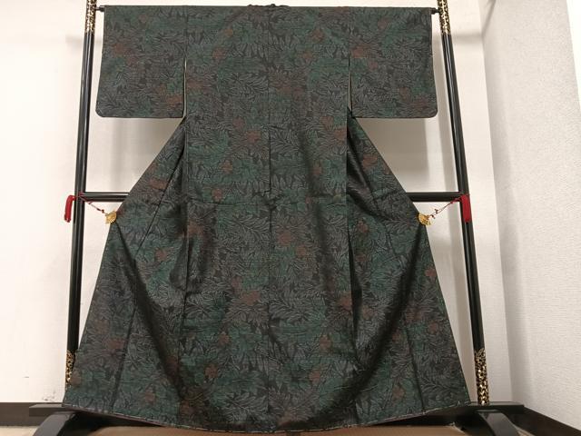 平和屋着物●本場大島紬 草木文 正絹 逸品 未使用 AAAV9424ph