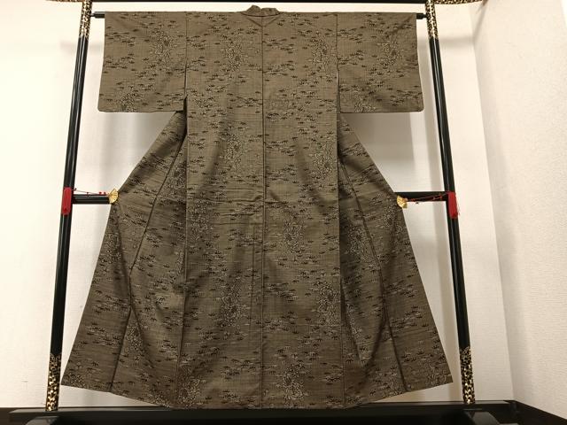 平和屋着物●本場大島紬 9マルキ 梅笹文 正絹 逸品 AAAV9440ph