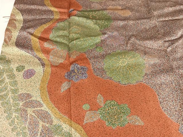 平和屋着物●訪問着 草花文 金彩 正絹 逸品 AAAW0050ph